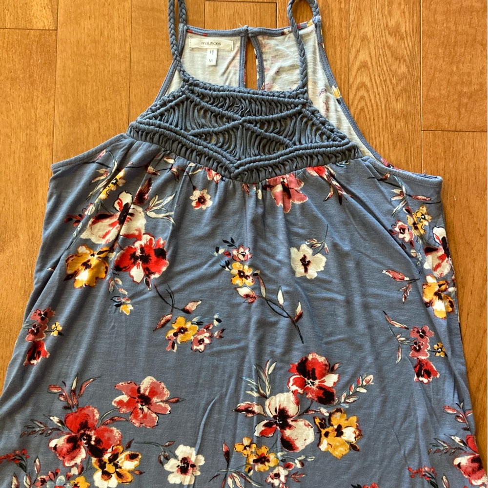 Maurices, Slate Blue Tank Top, Size Medium, EUC